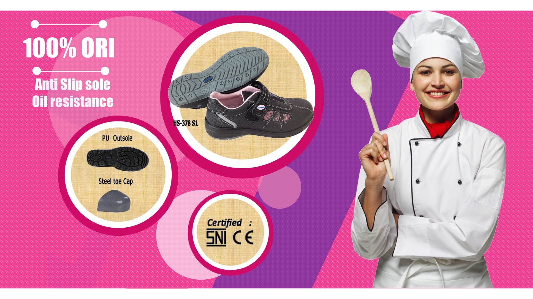 Eurostat banner safety shoes kitchen Chef
