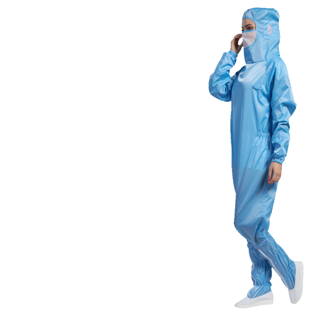 Sterile-autoclavable-antistatic-ESD-cleanroom-coverall-antistatic