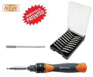 sheffield patented 2x speed mini racthet screwdriver