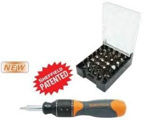 sheffield patented 6x speed racthet screwdriver
